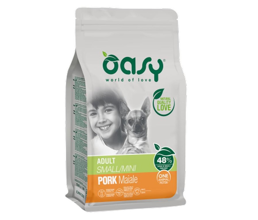 Oasy Cane Oap Adulto Small&amp;Mini Maiale 2,5 Kg New Pack