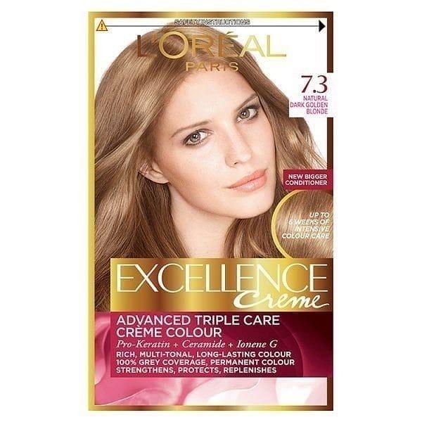 L’Oreal Paris - nuovo excellence créme - crema colorante permanente per capelli n. 7.3 biondo dorato