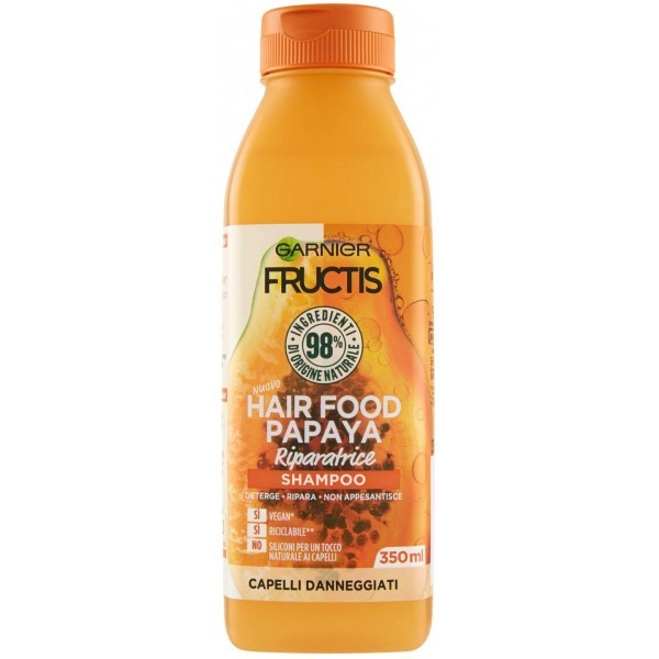 Fructis - Hair Food - Shampoo riparatrice Papaya 350 ml
