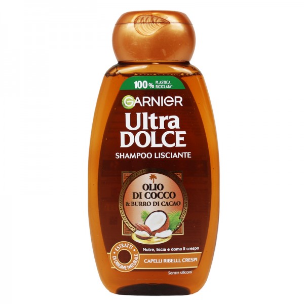 Garnier ultra dolce shampoo olio cocco burro cacao crespi 250 ml