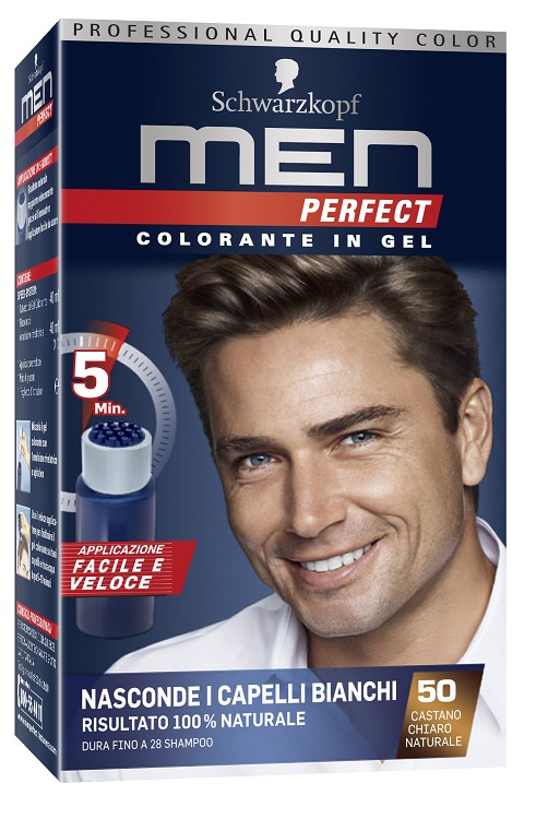 SCHWARZKOPF - Men perfect - colorante in gel n. 50 castano chiaro naturale