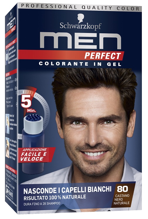 SCHWARZKOPF - Men perfect - colorante in gel n. 80 castano nero naturale