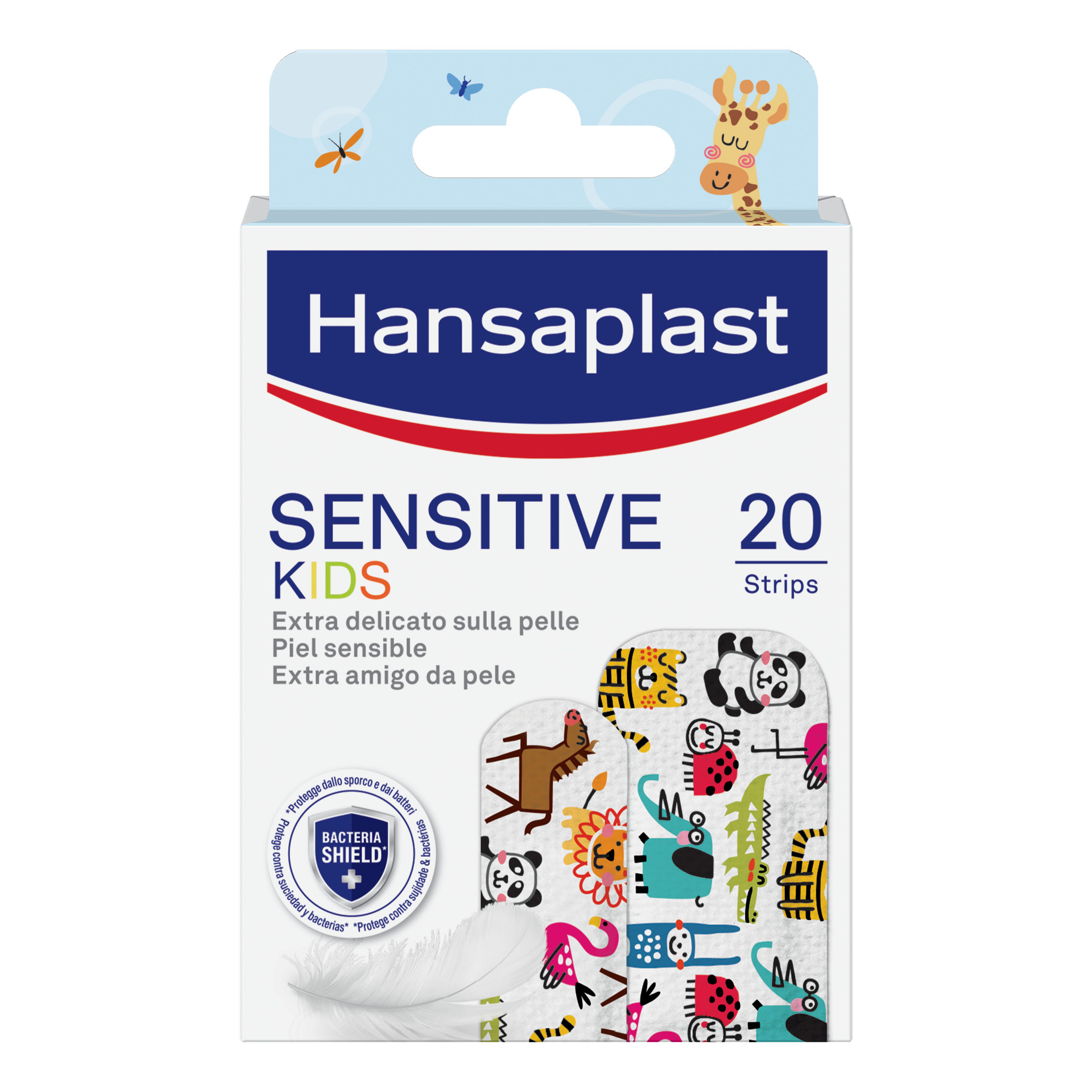 Cerotto hansaplast sensitive kids 20 pezzi assortiti