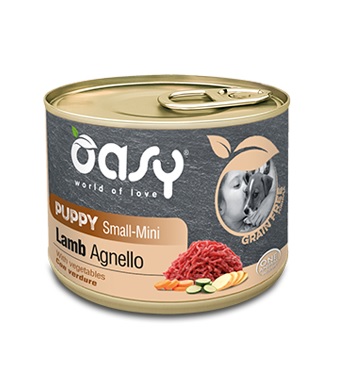 Oasy Cane Grain Free Puppy Small&amp;Mini Tocchetti Di Agnello &amp; Verdure 200 Gr