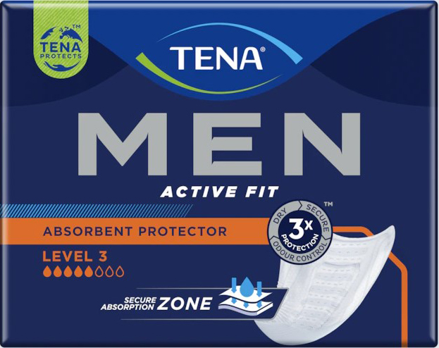 Assorbente incontinenza leggera tena men livello 3 16 pezzi duopack