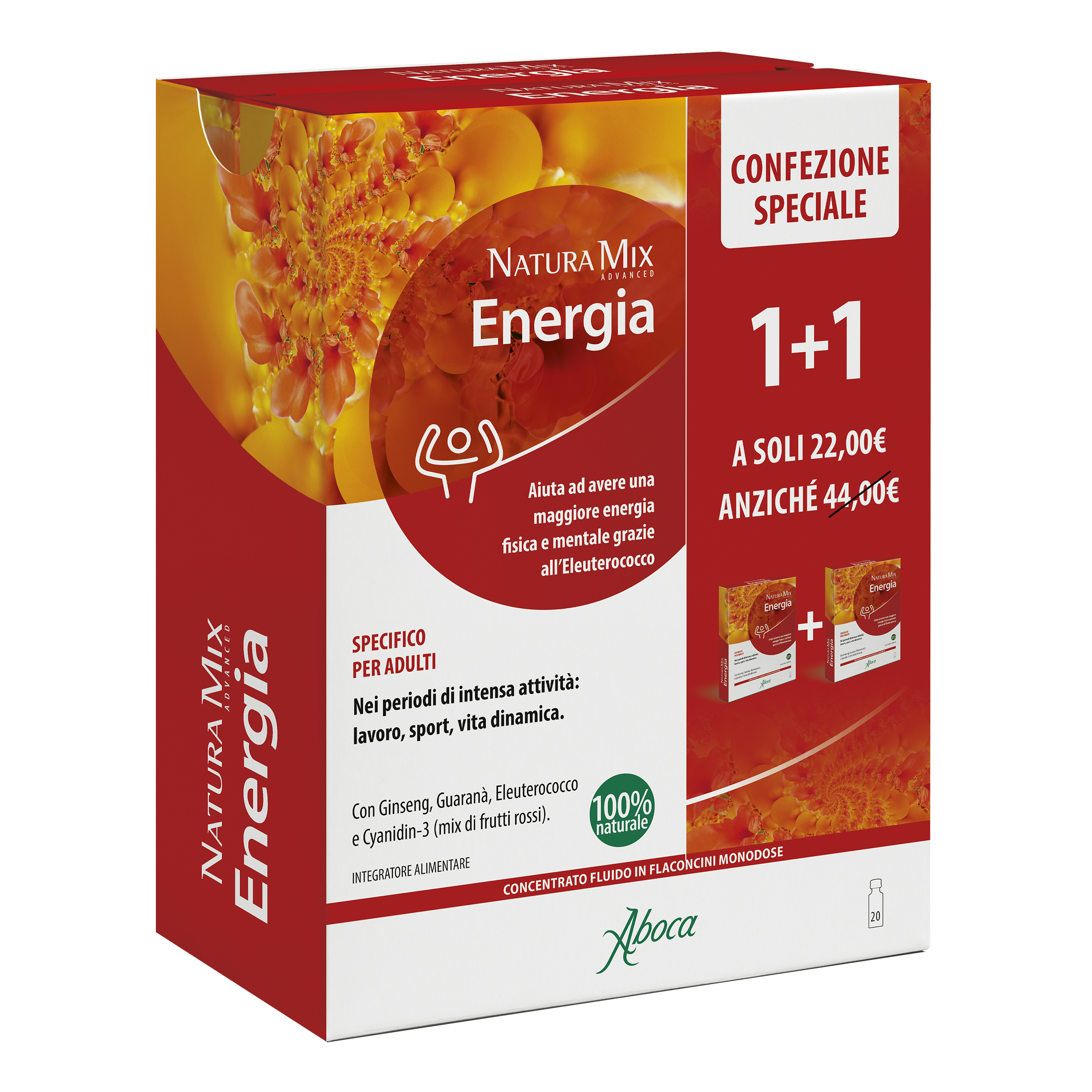 Natura mix advanced energia 10 + 10 flaconcini confezione speciale