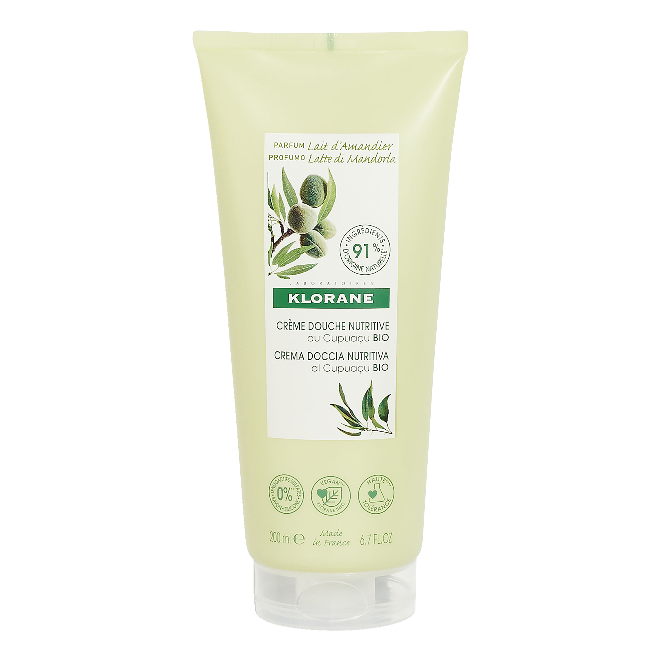 Klorane crema doccia latte di mandorla 200 ml