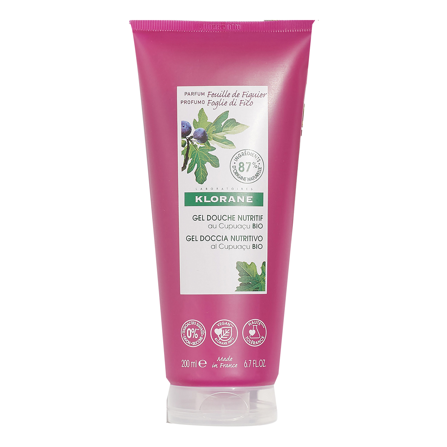Klorane gel doccia foglie di fico 200 ml