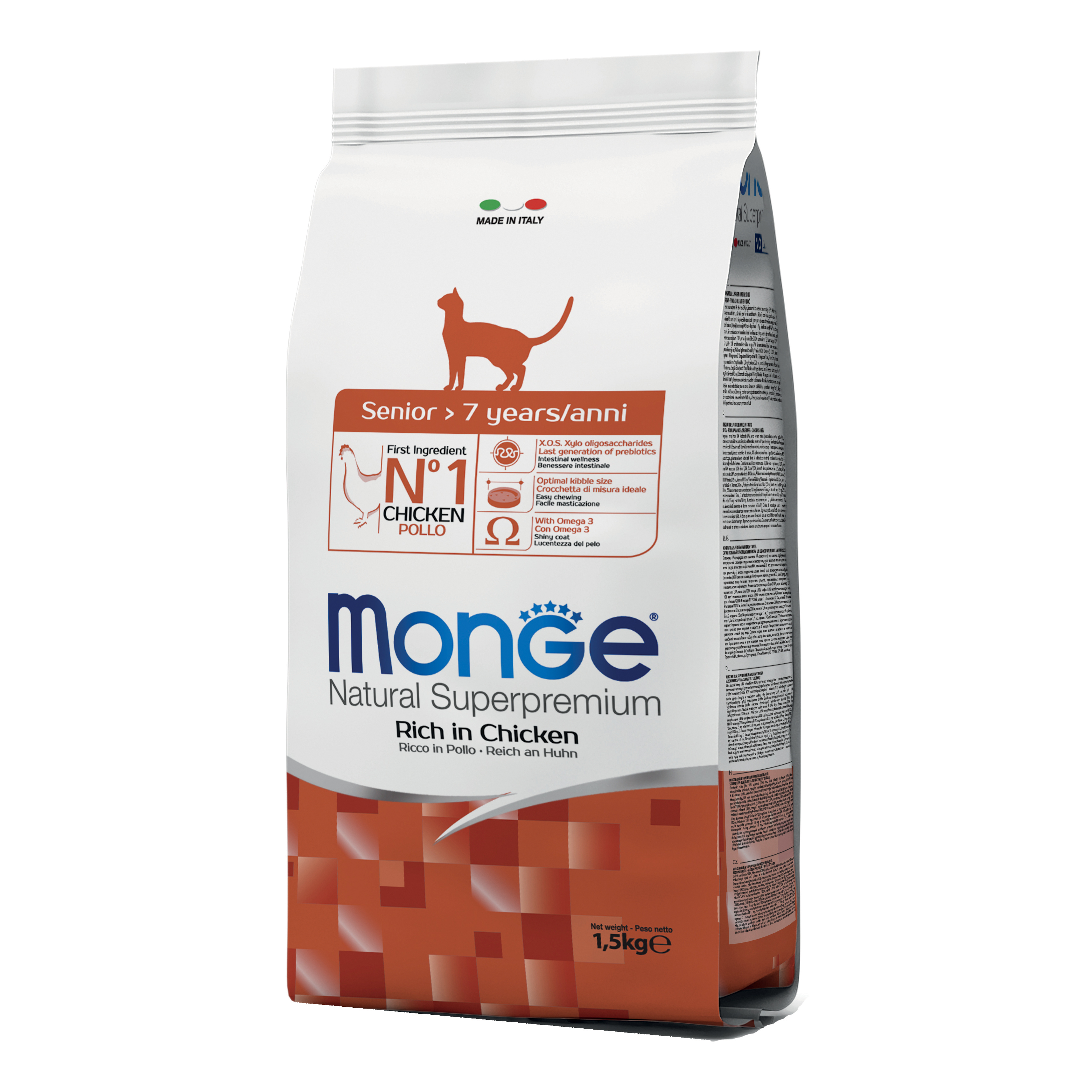 Monge Gatto Natural Superpremium Senior Pollo 1,5 Kg