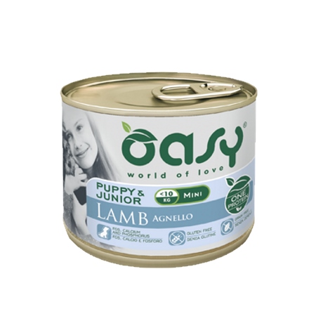 Oasy Cane Oap Puppy&amp;Junior Small&amp;Mini Agnello 200 Gr