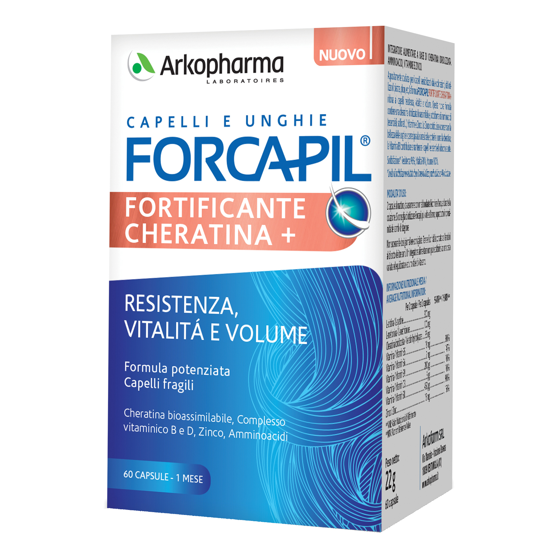 Arkopharma Forcapil Fortificante Cheratina 60 Compresse