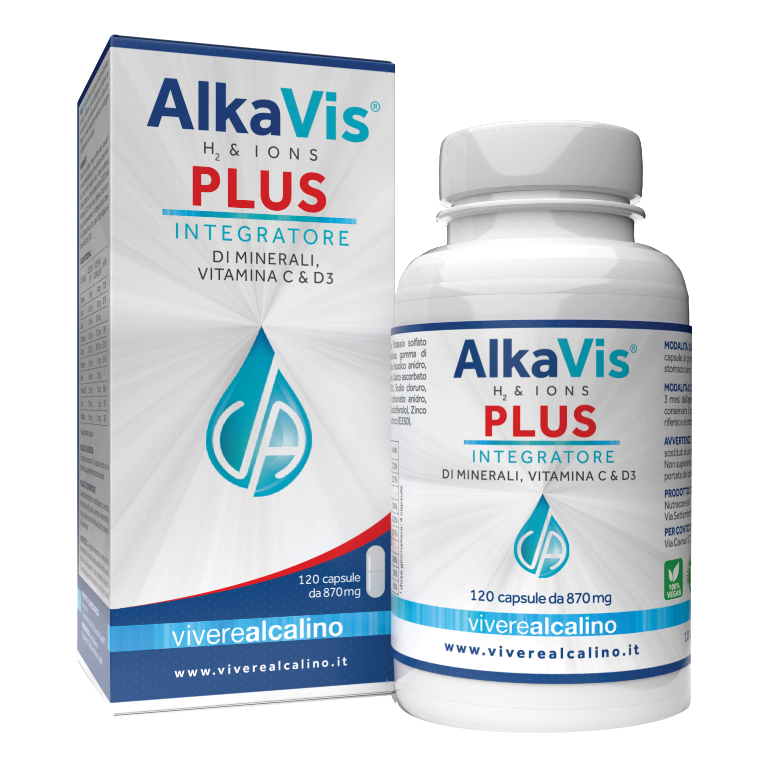 Alkavis h2&amp;ions plus 120 capsule