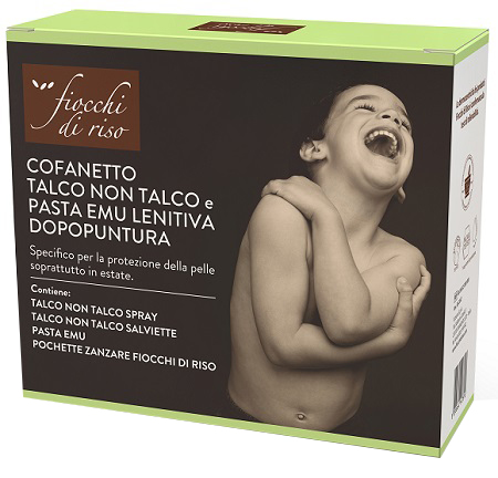 Fiocchi di riso cofanetto zanzare talco + pasta emu + talco non talco salviette