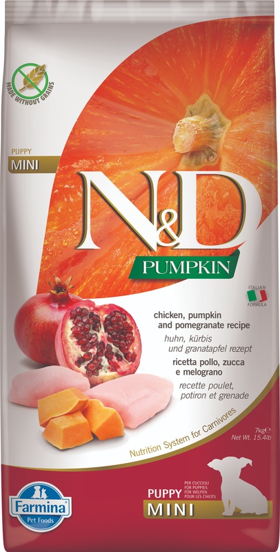N&amp;d pumpkin dog pollo e melograno puppy mini 7 kg