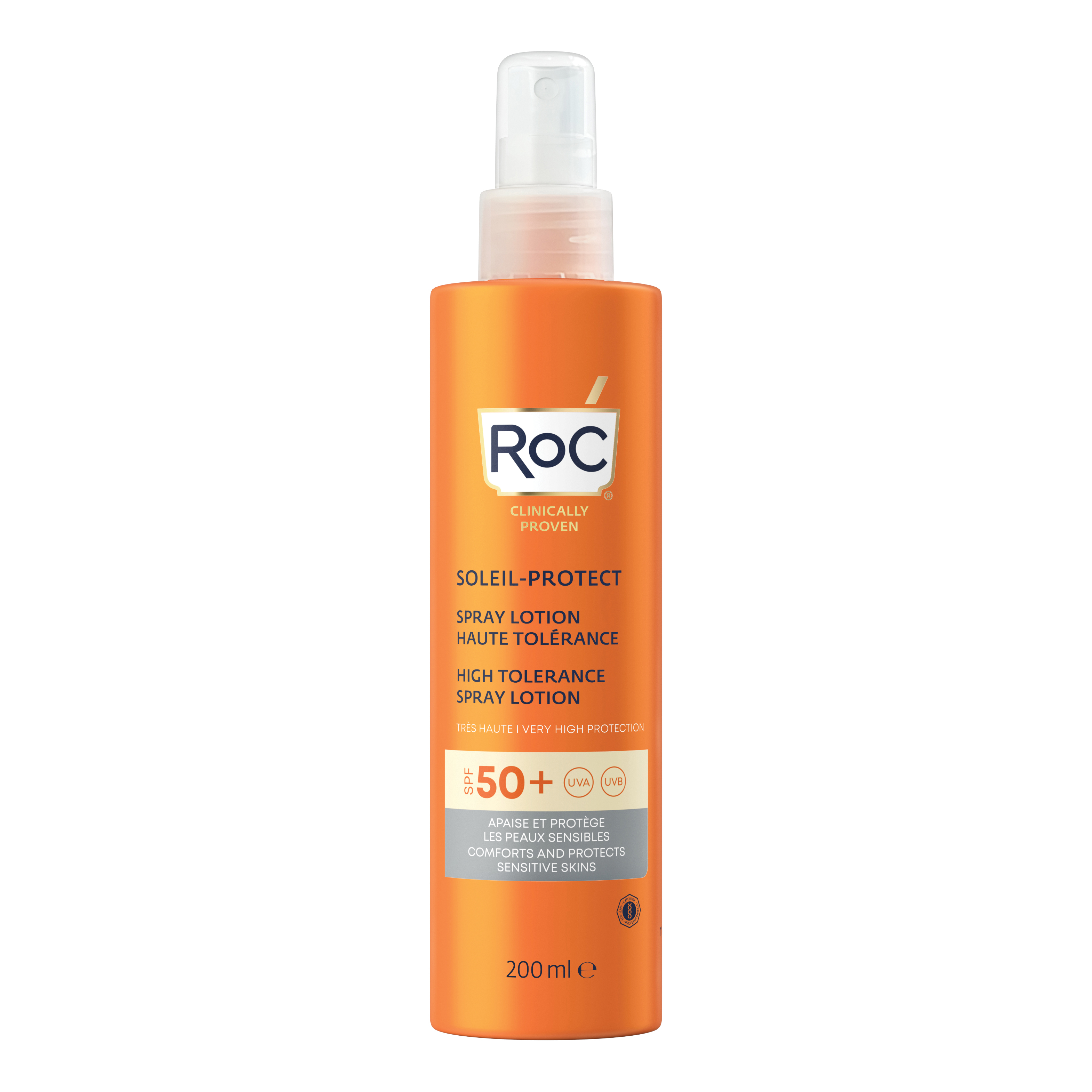 Roc lozione spray solare corpo spf 50+ elevata tollerabilita' 200 ml