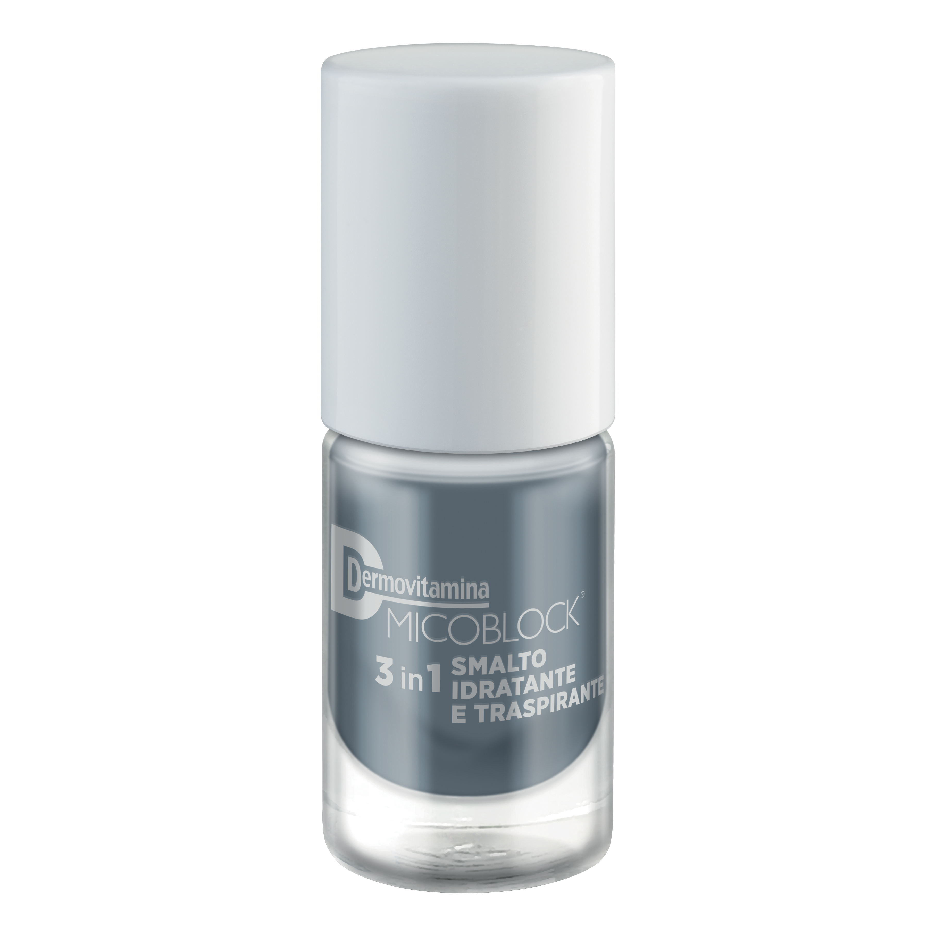 Dermovitamina micoblock 3in1 smalto idratante e traspirante grigio 5 ml