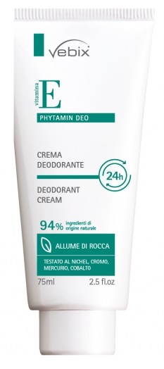 Vebix phytamin e deo performance crema deo 24h-75ml allume di rocca
