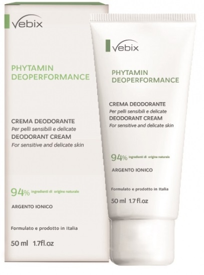 Vebix phytamin e deo performance crema deo 72h-50ml sali di argento