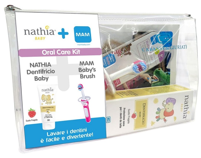 Oral Care Kit Maschio 1 Dentifricio Baby Nathia 50 Ml + 1 Mam Baby's Brush-image