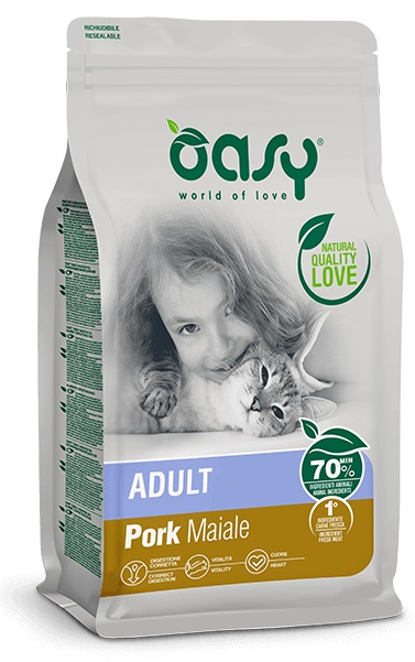 Oasy Gatto Lifestage Adulto Maiale 300 Gr