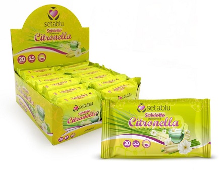 SETABLU - 20 Salviettine Al Profumo Di Citronella