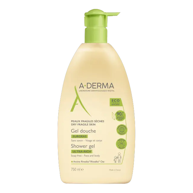Aderma les ind.gel hydr.750ml