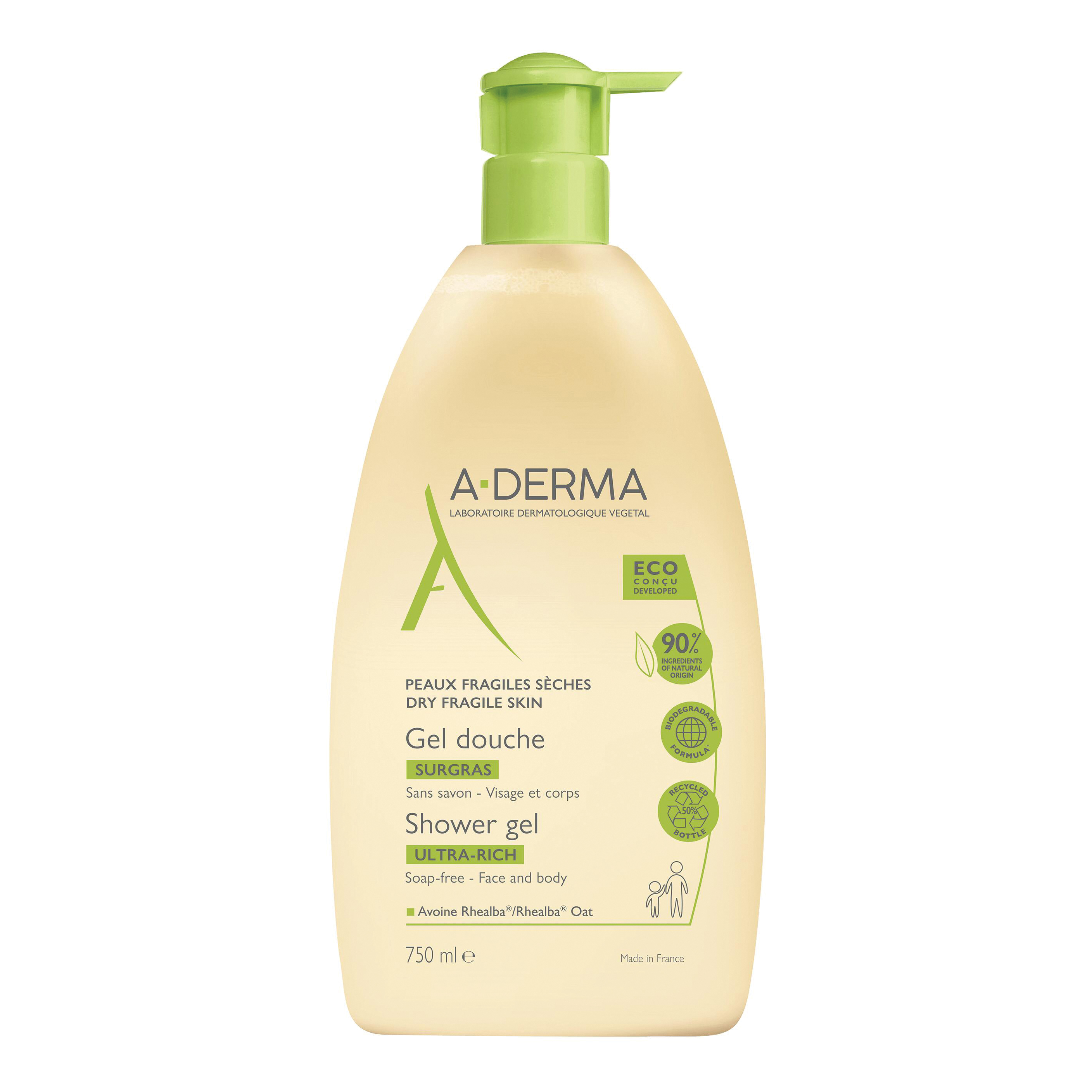 Les indispensables gel doccia surgras 750 ml