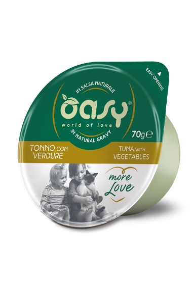 Oasy Gatto More Love In Cup Adulto Tonno & Verdure 70 Gr