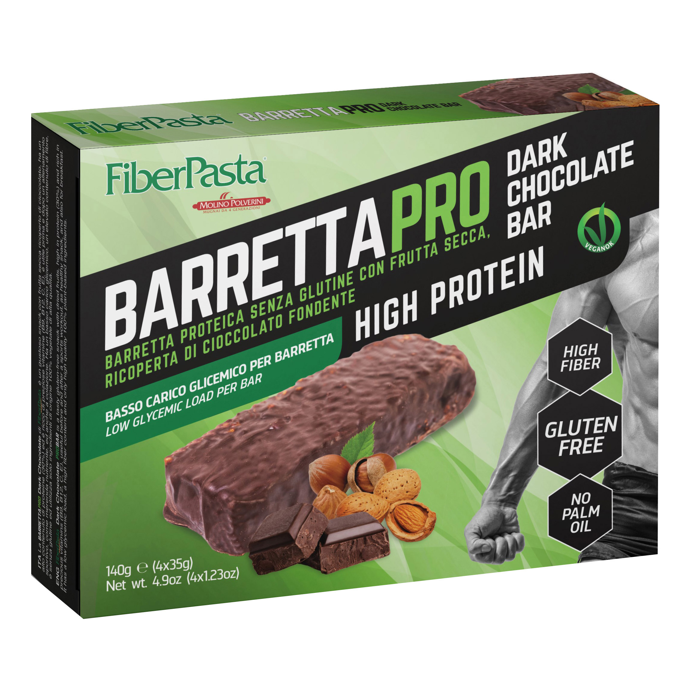 Barretta Pro Dark Chocolate FiberPasta 4x35g
