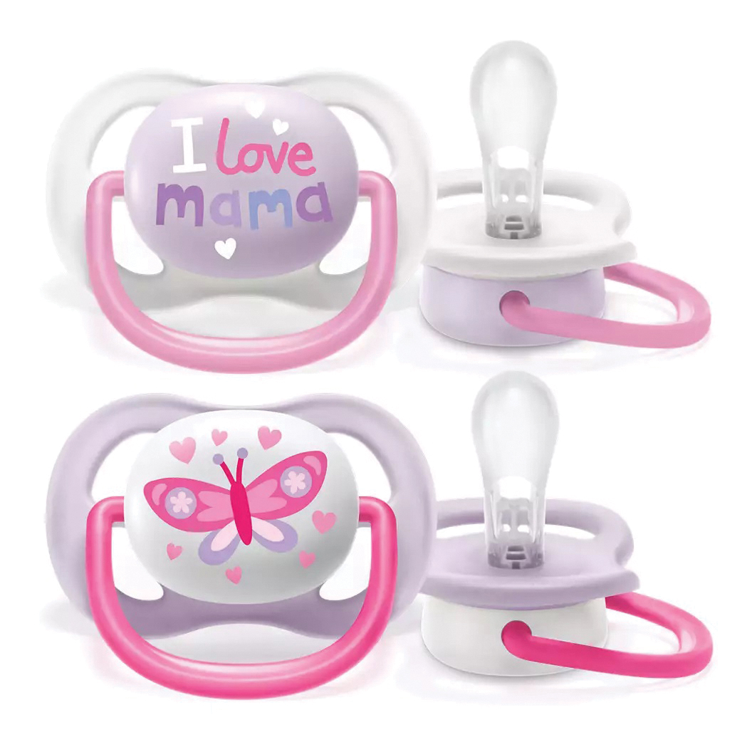 Avent ultra air succhietto mam/butterfly femmina 0-6 mesi 2 pezzi