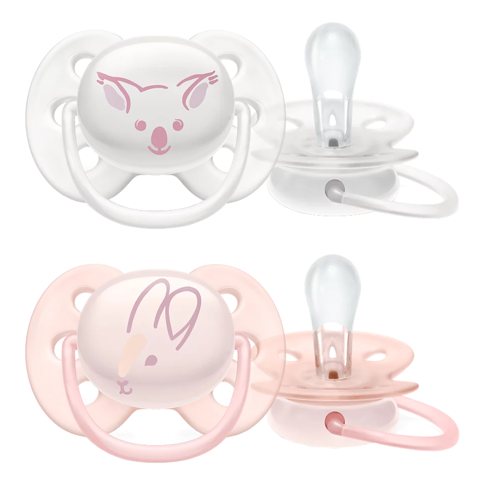Avent ultra soft succhietto koala/bunny femmina 0-6 mesi old scf223/20 2 pezzi