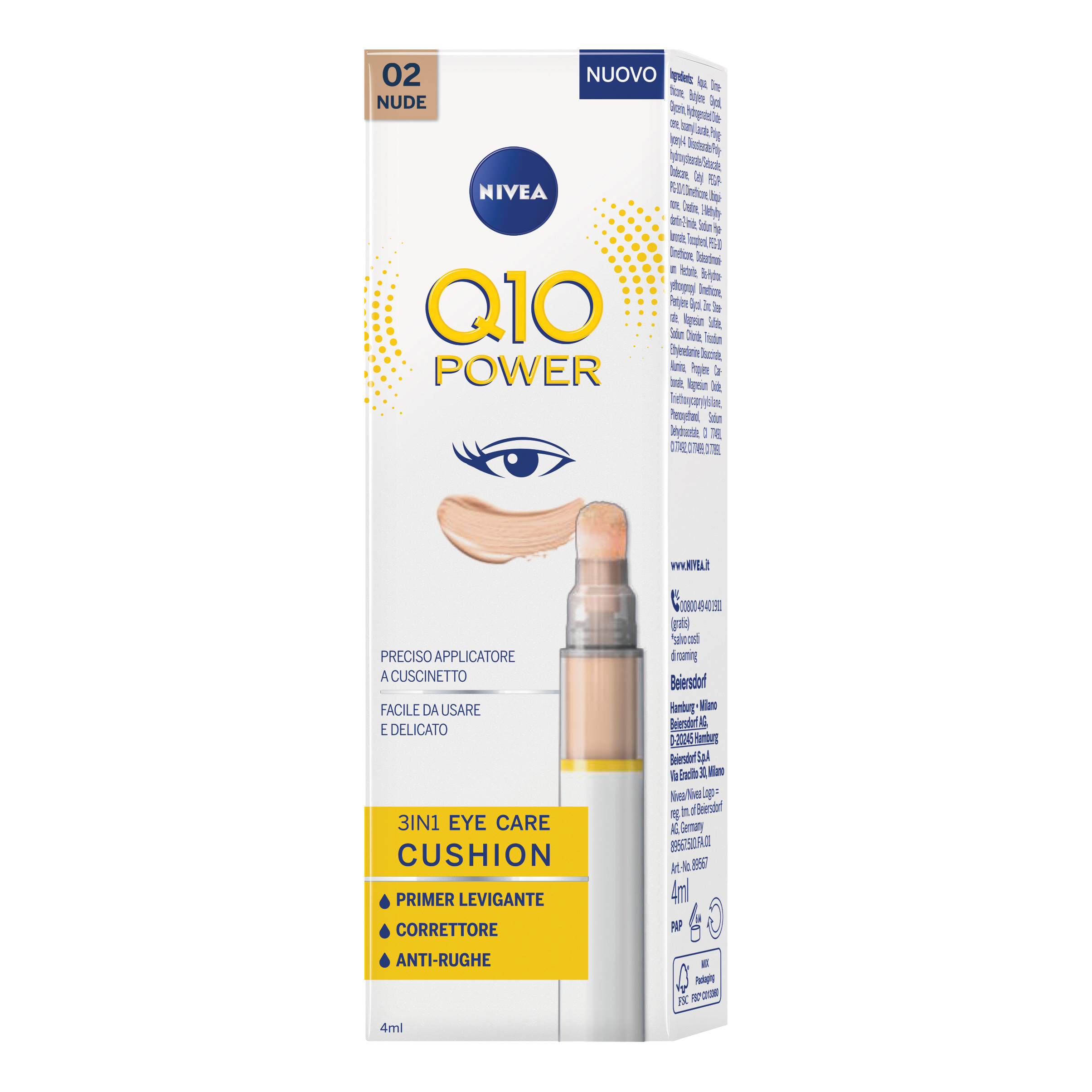 NIVEA - 3in1 Eye Care Cushion - Primer Levigante N. 02 Nude