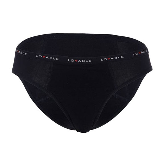 Lovable period panties slip flusso abbondante nero extra large