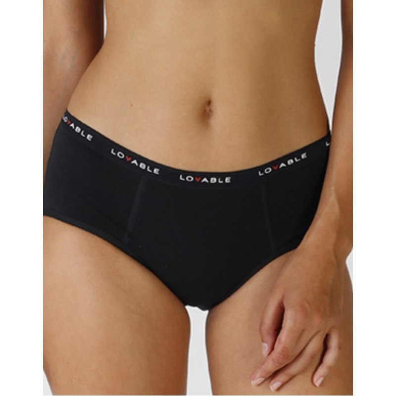 Lovable period panties culotte flusso medio nero misura extra large