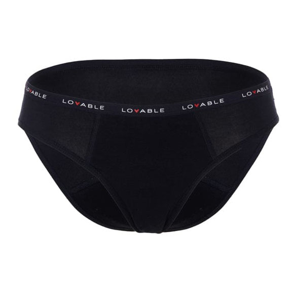 Lovable period panties slip flusso medio nero taglia extra large