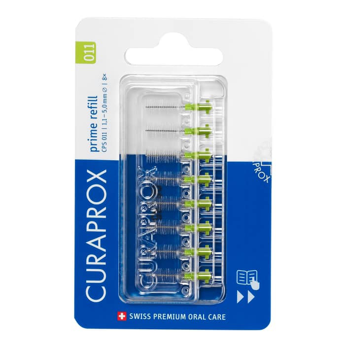 Curaprox Capsule 011 Scovolino Prime Refill Lime Green 8 Pezzi