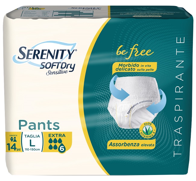 Serenity pants sd sensitive be free extra l 14 pezzi