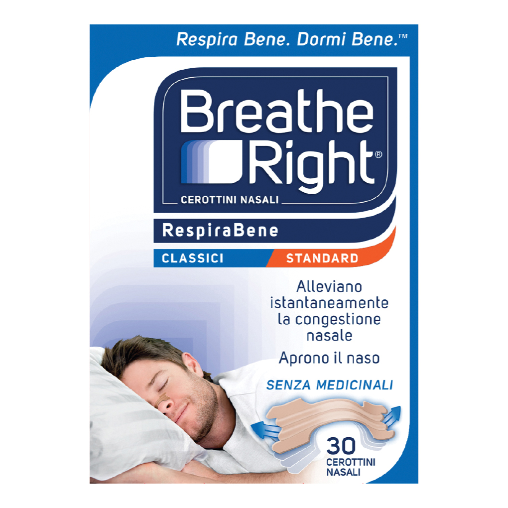Cerotti nasali breath right classici 30 pezzi