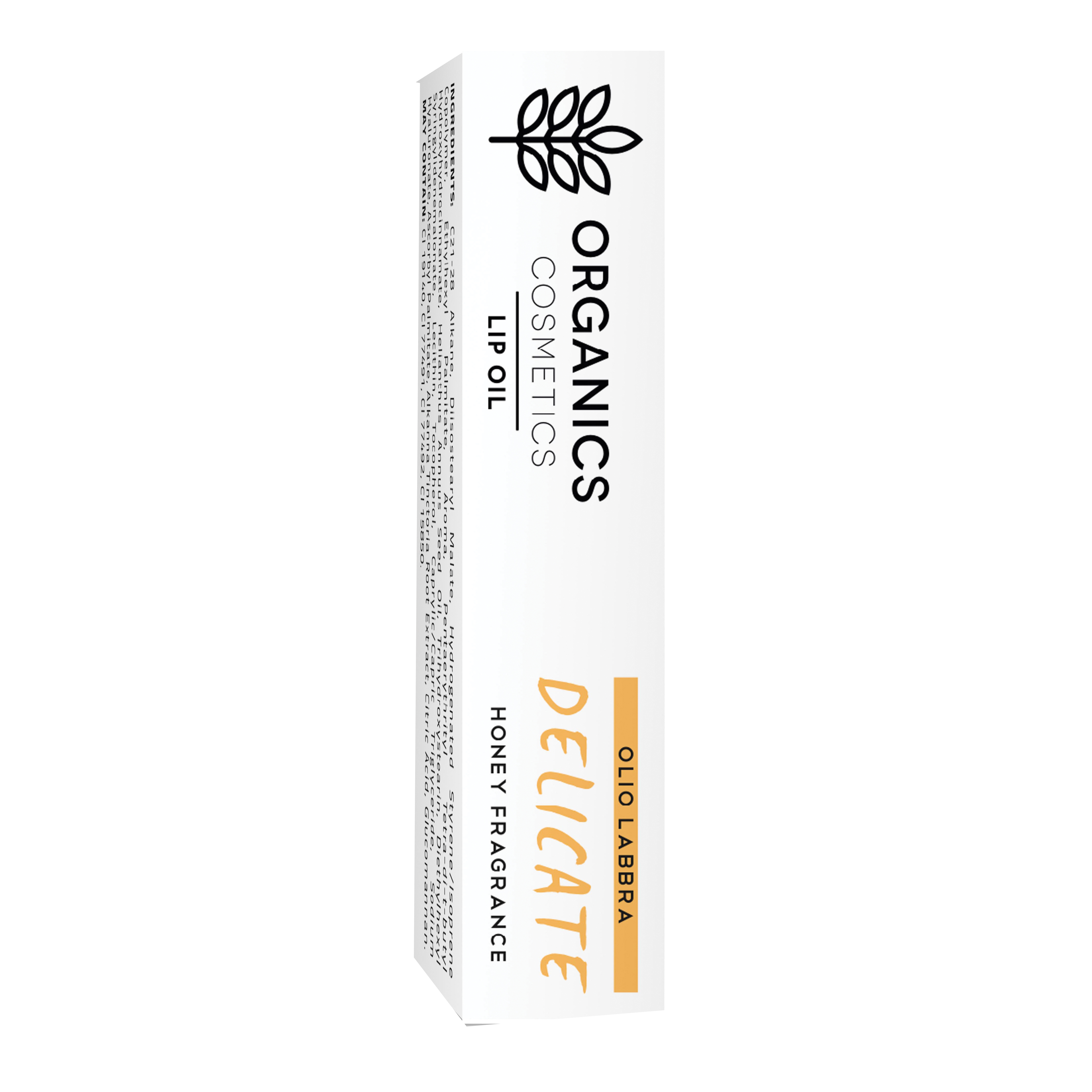 Organics cosmetics lipoil rosso aroma miele