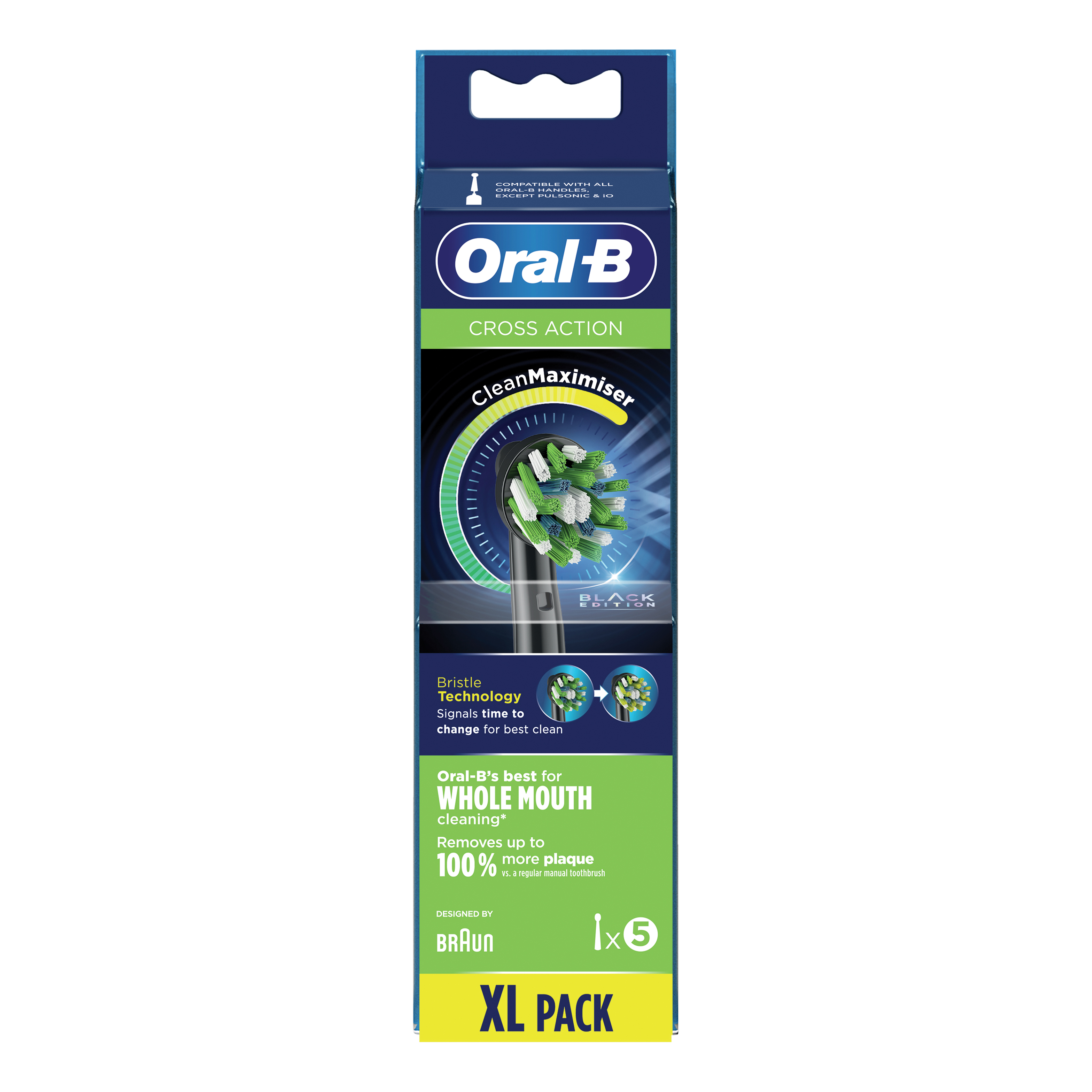 Oralb cross action black eb50 testine per spazzolino elettrico 5 pezzi