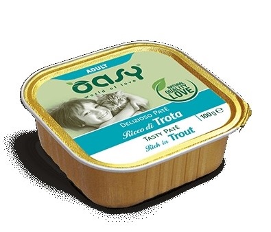Oasy Gatto Delizioso Pate' Adulto Trota 100 Gr