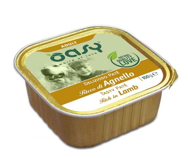Oasy Cane Delizioso Pate' Adulto Agnello 150 Gr