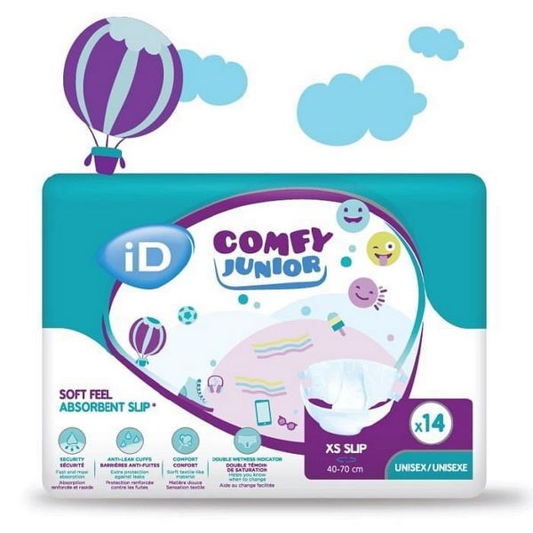 Pannolino id comfy junior slip taglia extrasmall 14 pezzi