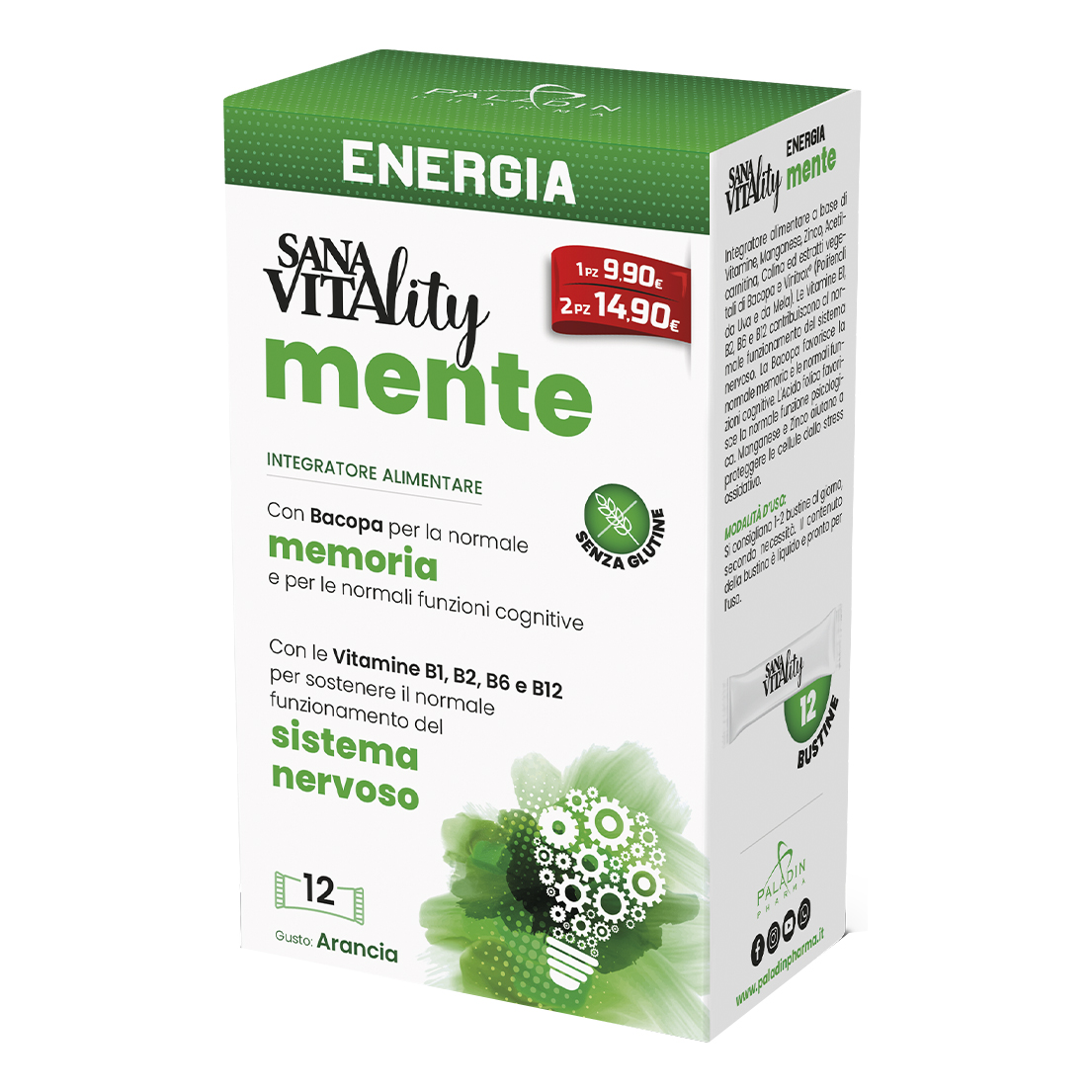 Sanavitality energia mente 12 stick pack