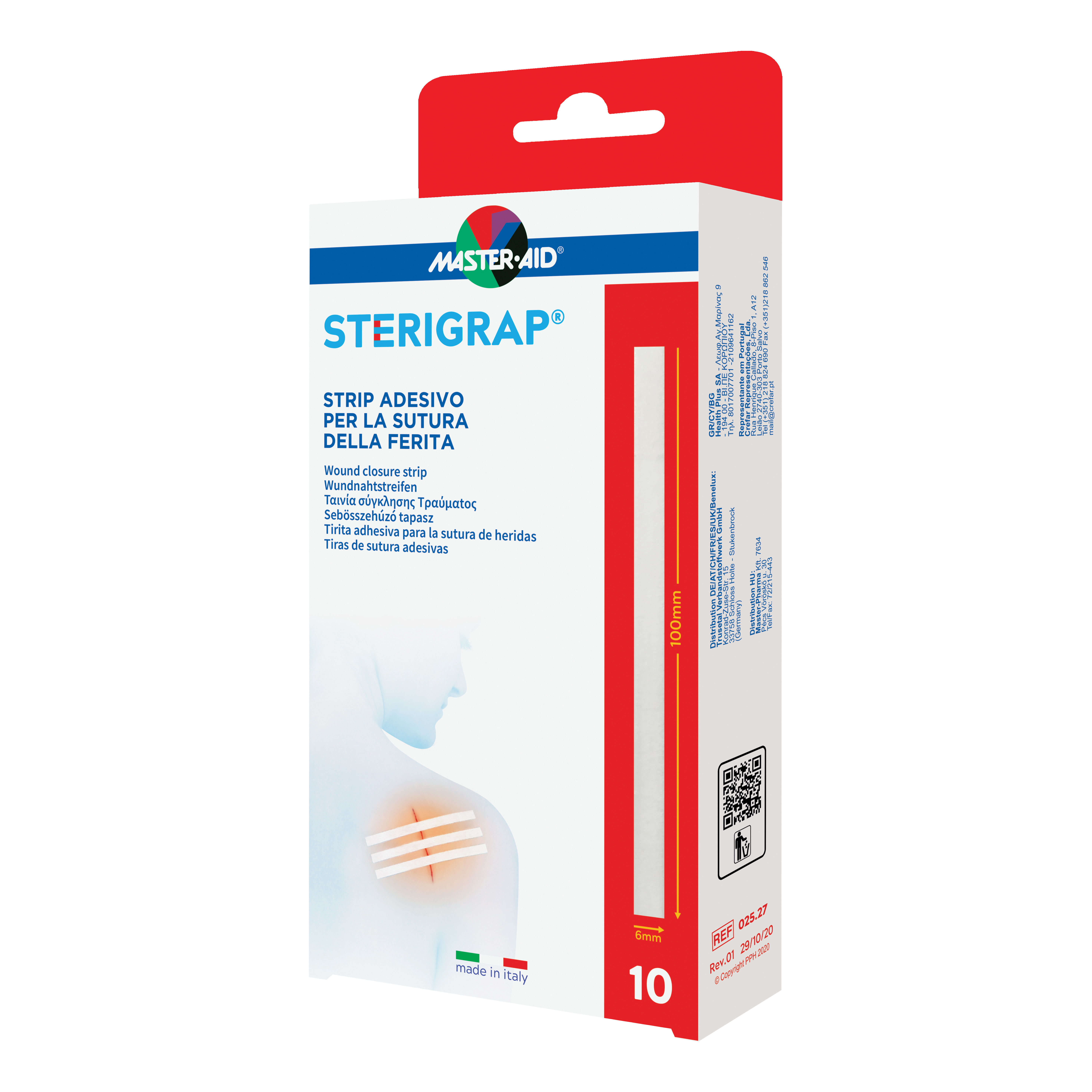 Master-aid sterigrap strip adesivo sutura ferite 100x6 mm 10 pezzi