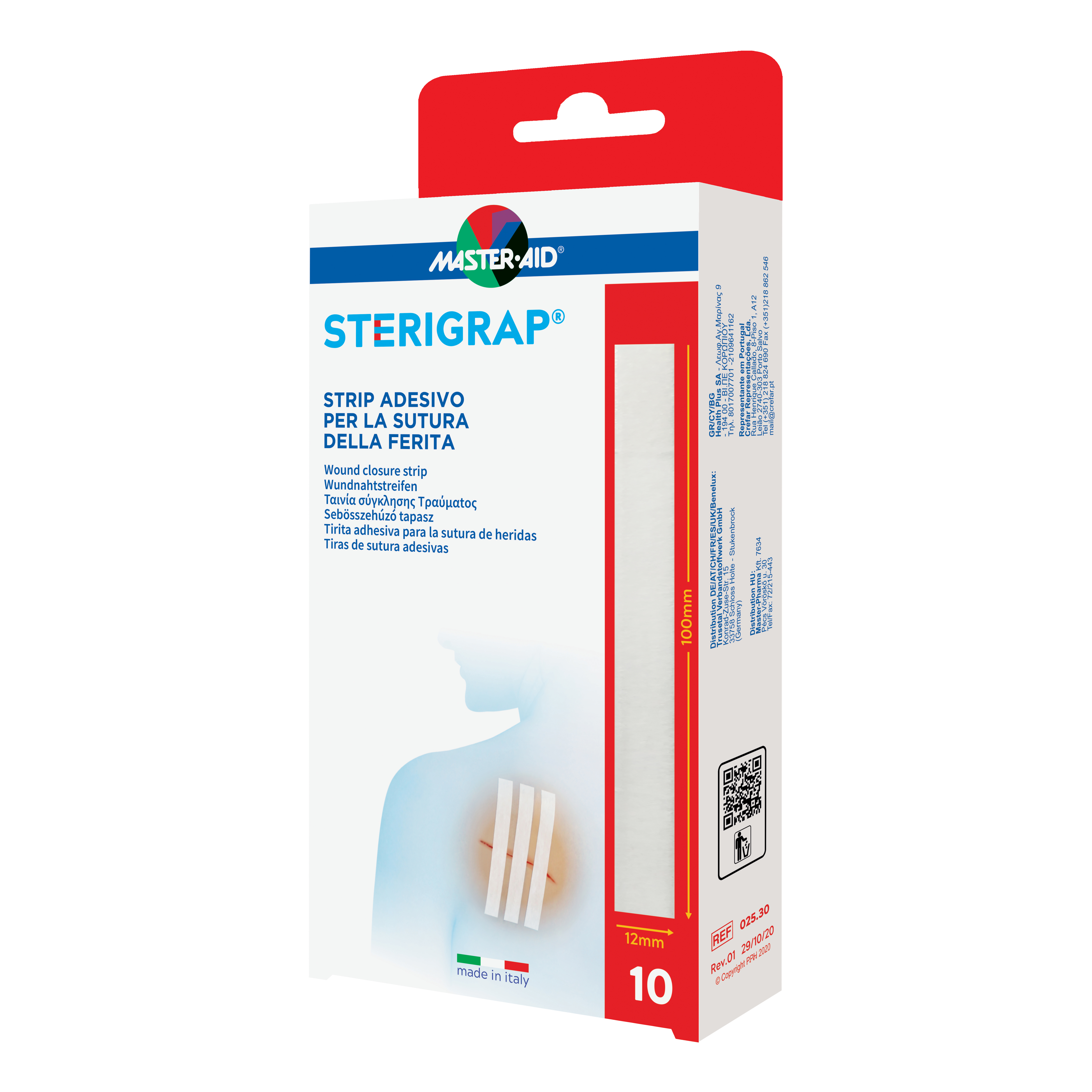 Master-aid sterigrap strip adesivo sutura ferite 100x12 mm 6 pezzi