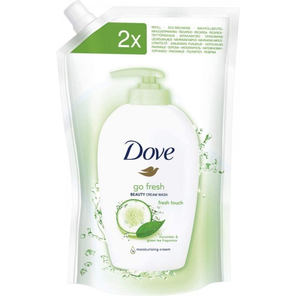 DOVE - sapone liquido detergente cremoso fresh touch go fresh ricarica 500 ml
