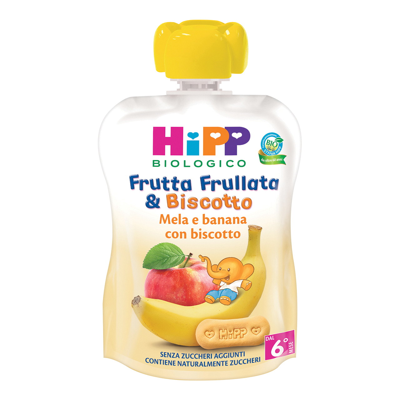 Hipp bio frutta frullata amp biscotto mela banana biscotto 90 g
