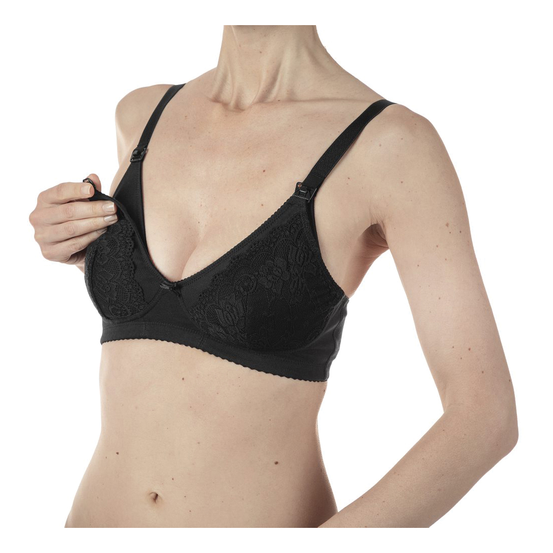 Mammy reggiseno cotone allattamento black 4c