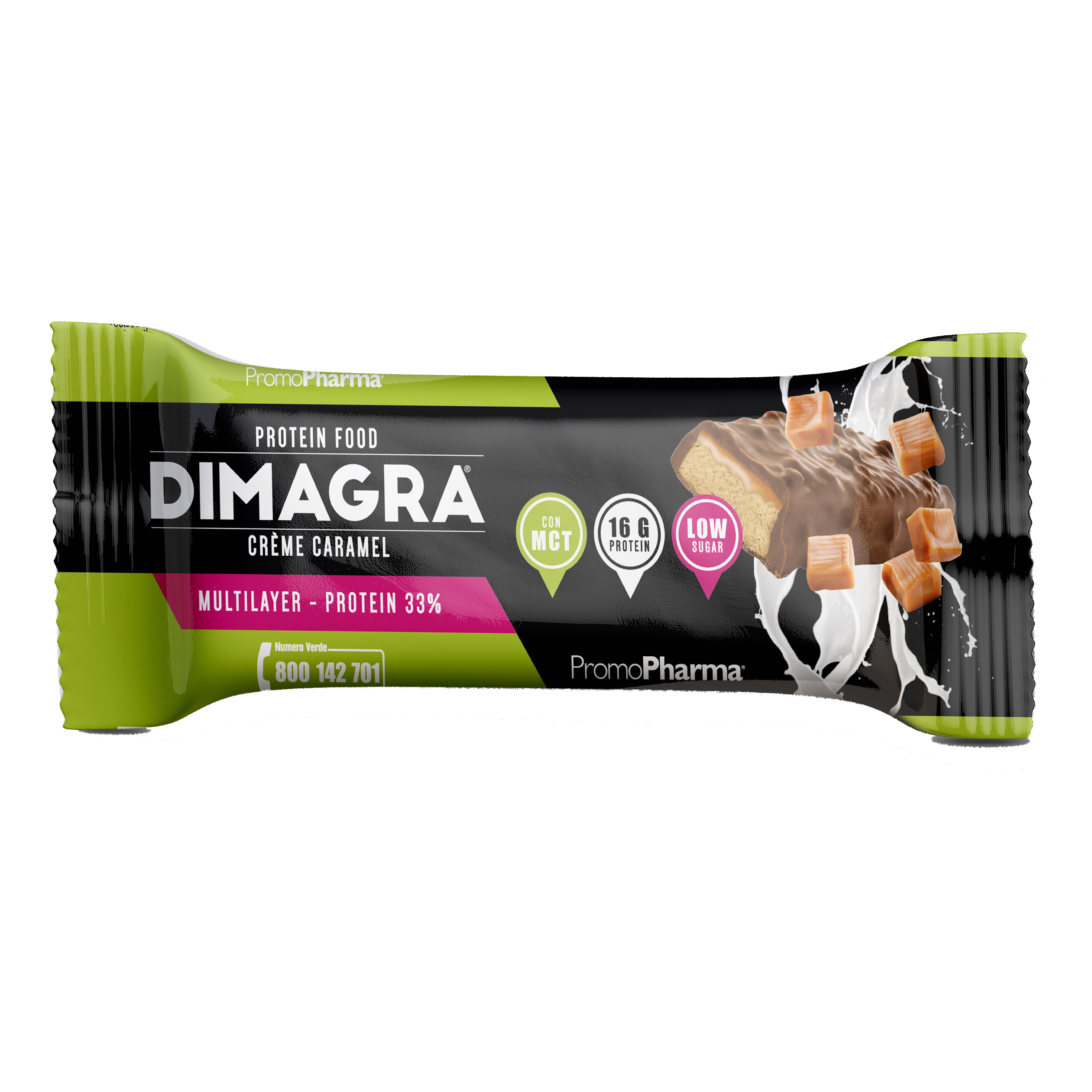 Dimagra protein barretta 33% cream caramel 50 g